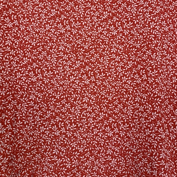 KORS Michael Kors 90s Vintage Silk Blend Orange White Botanical Print Skirt 10 - Picture 3 of 7